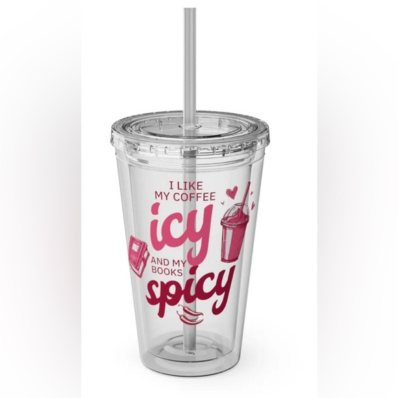 Spicy Book Lover Insulated Tumbler with Straw - Picture 2 of 5